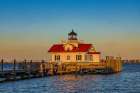 USA-North Carolina-Manteo Sunset on the Roanoke Marshes Lighthouse Art Print